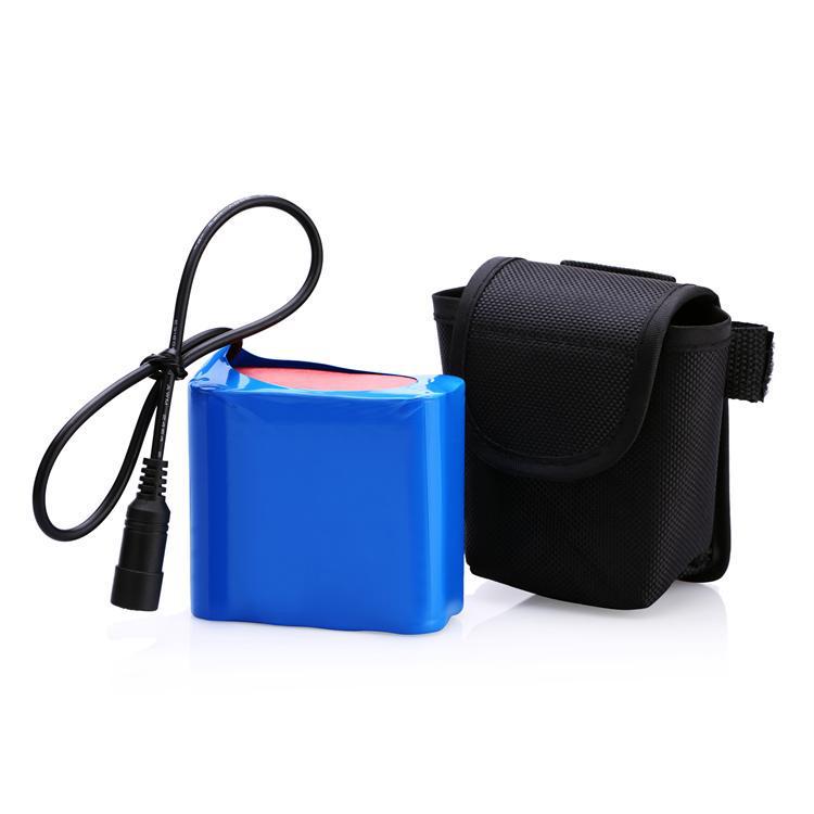 8.4V Waterproof T6 Bicycle Front Light with 8-Section 18650 Lithium Battery Pack