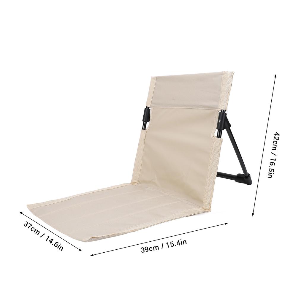 Portable Beach Floor Chair Adjustable Back Support Beach Floor Chair Lightweight Aluminum Tube Comfortable Folding for Outdoor