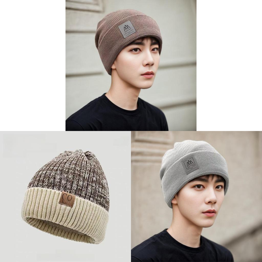 Knit Beanie Hat With Letter Embroidery For Winter Warmth And Casual Style