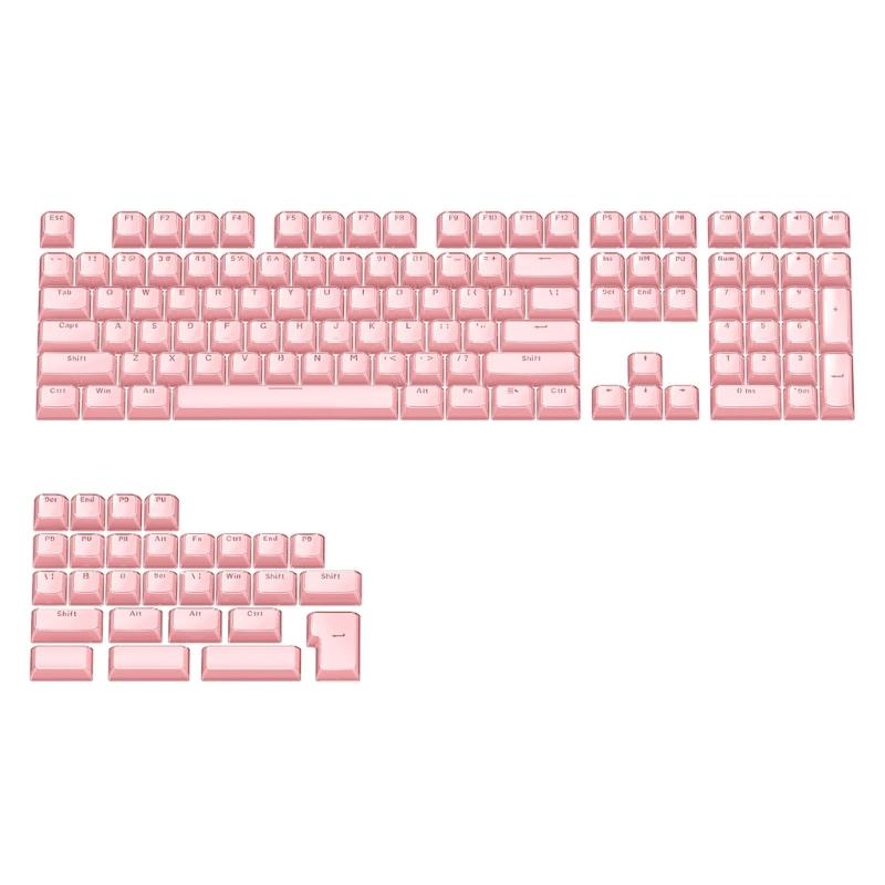 113Key PC Keycaps Set for Mechanical Keyboards with Double Shot Injections OEM Profile Keycap Crystal Jelly Design