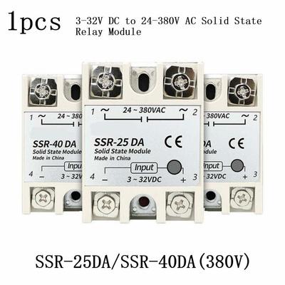 1 Stück Solid State Relais Modul SSR-25DA/SSR-40DA 40A 3-32V DC zu 24-380V AC