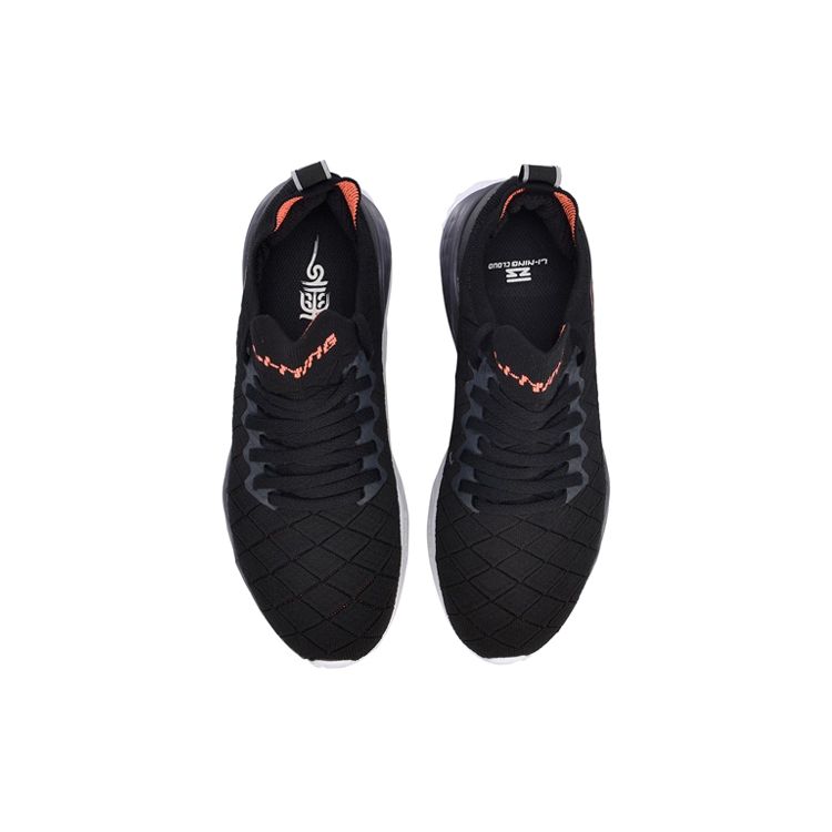 Li Ning Cloud Five Versatile Fabric Shock Absorption Non-Slip Wear-Resistant Lightweight Low-Top Running Shoes Women sneaker Black ARHP074-1