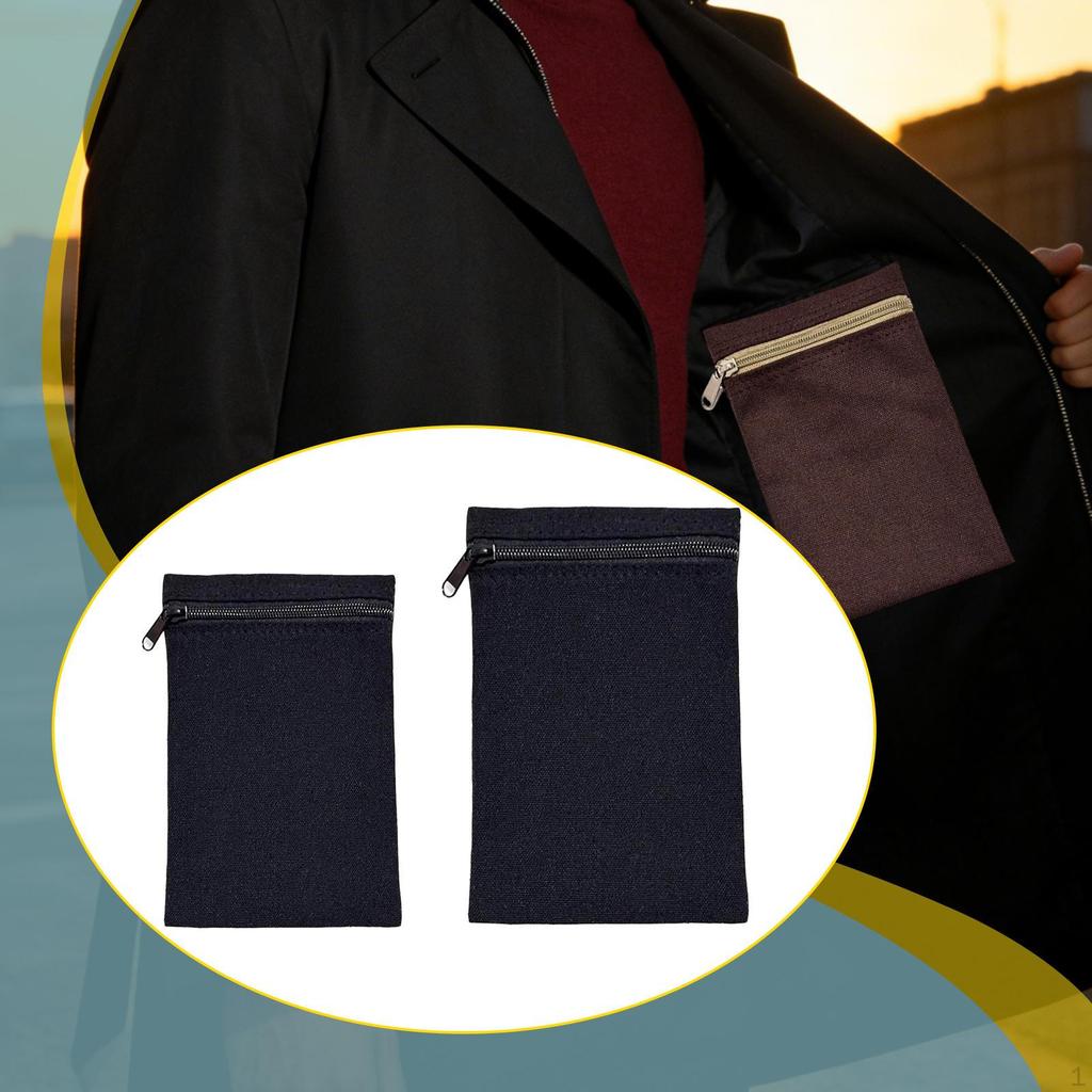 2 Stück zum Annähen Tasche mit Reißverschluss Kleidung Innentaschen Einfache Installation Unsichtbar Reise Sicherheit