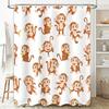 Cute Monkey Print Shower Curtain Waterproof Fabric Home Decor Bathroom Decoration Size 180x240cm