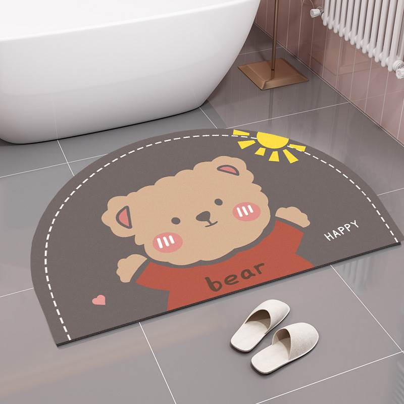 Bathroom diatom mud floor mat absorbent cushion toilet toilet floor mat non-slip toilet quick drying small carpet household