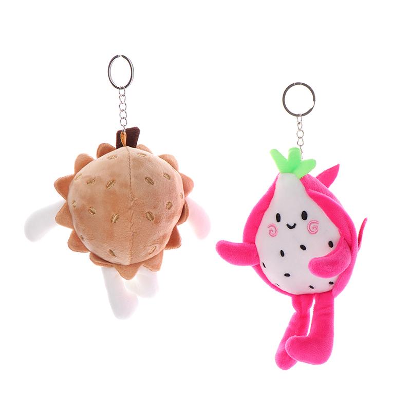 Süße Frucht Drachenfrucht Schlüsselanhänger Plüschtier Spielzeug Cartoon Durian Pitaya Flauschiger Schlüsselanhänger Anhänger Rucksack Anhänger Auto Tasche Dekoration Geschenk