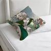 RRun Kingdom White lily Cookie Decorative Square Pillow Cover Modern Cushion Case for Living Room Bedroom