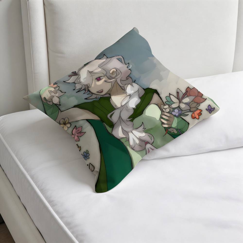 RRun Kingdom White lily Cookie Decorative Square Pillow Cover Modern Cushion Case for Living Room Bedroom