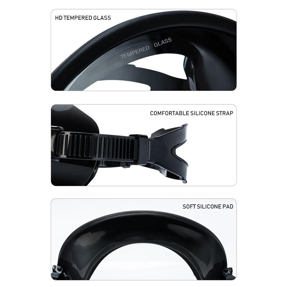 Snorkelling Mask Anti Leak Full Face Snorkel Set 180 Panoramic View Professional Classic Round Equipment Diving