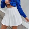 Preppy Style High Waist Solid Pleated Mini Skirt Women Summer Spring Korean Fashion Cute White A-line Skirt Y2k Skort Clothes