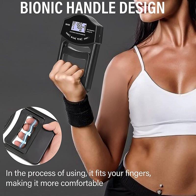 396Lbs/180Kg USB LCD Screen Hand Grip Dynamometer Grip Strength Tester Handheld Digital Electronic Grip Strength Meter