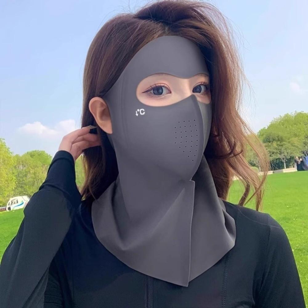 UPF 50+ Vollgesichtsmasken-Abdeckung Sonnenschutz Nackenwickel-Abdeckung Eis-Seiden-Gesichtsschleier für Männer Frauen