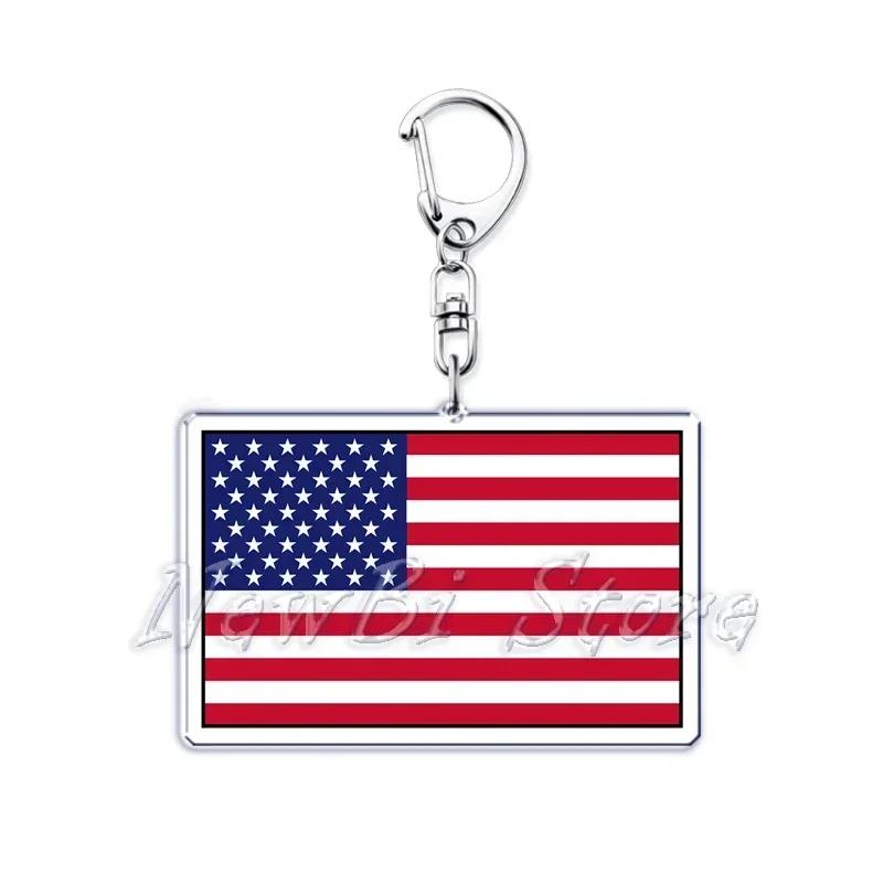 

New Country Flags Keychains Ring for Accessories Bag Pendant American Britain Korean Korean Key Chain Keyring Jewelry Fans Gifts