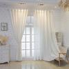 Classic Jacquard Sheer Curtains, Grommet Top, Machine Washable, Decorative Arts Theme, Unlined Clear Voile for Bedroom, Living Room, Room Divider
