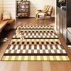 Nordic Multicolor Checkered Geometric Entryway Carpet for Living Room Decor Coffee Rug Non-slip Washable Lint-free Pet Floor Mat