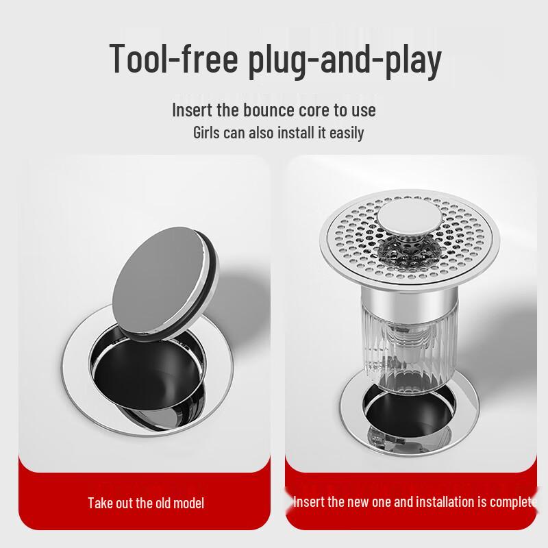 MEJUE Stainless Steel Sink Pop-Up Drain Stopper