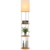 Floor Lamp with Shelves with 3 Color Temperatures Remote Control for Living Room Bedroom Office Natural
