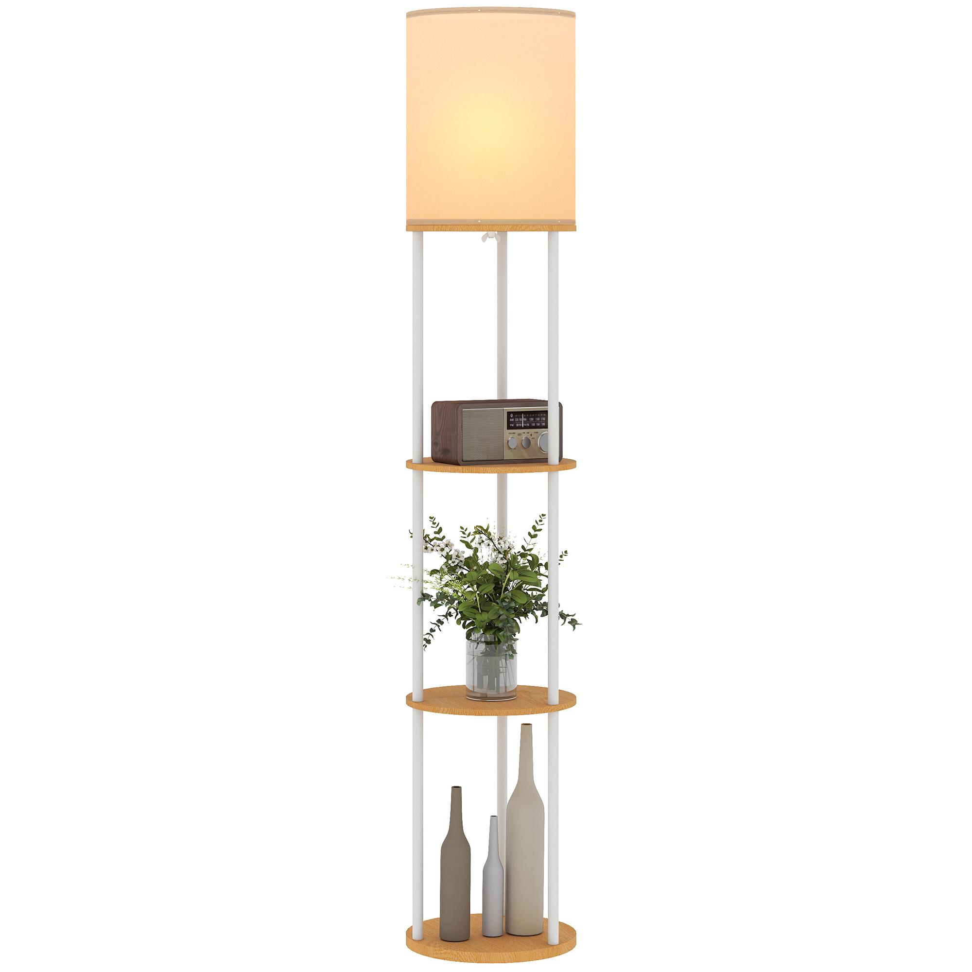 Floor Lamp with Shelves with 3
