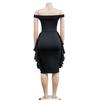 X6293 Fashion Women's Solid Color Sleeveless Ruffle Short Dress
