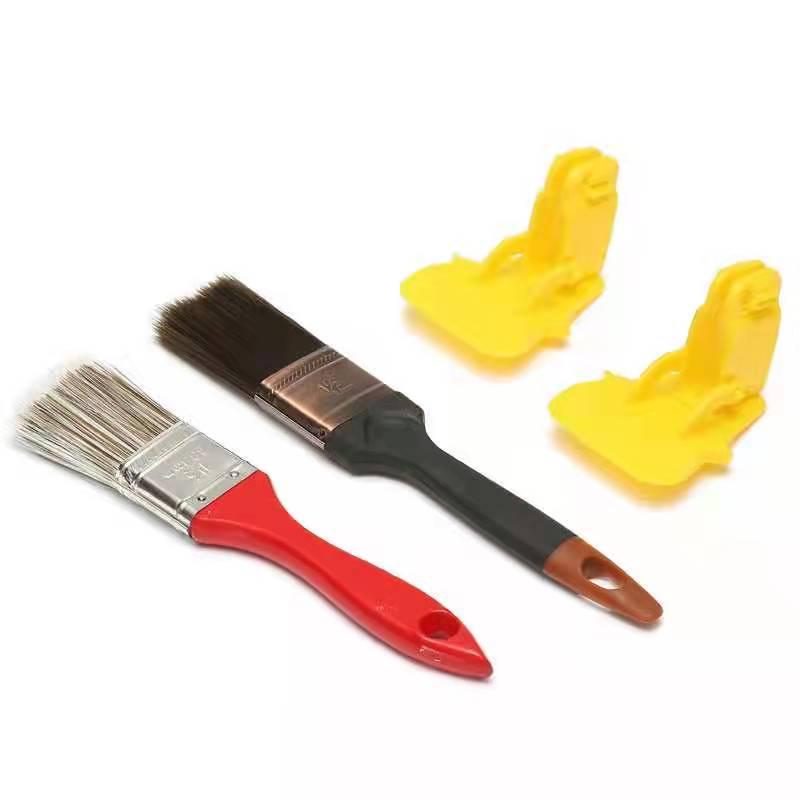 Color Separation Brush for Walls & Ceilings, Wooden Handle, No-Shed Design