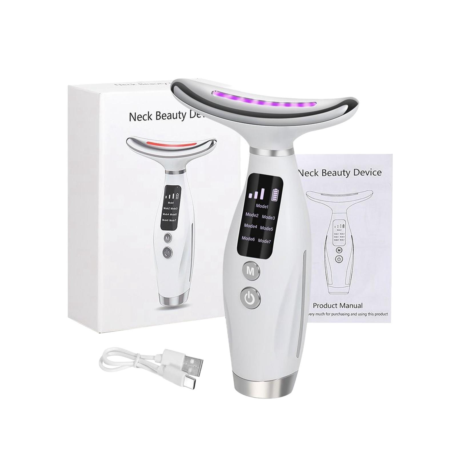 

Устройство для красоты шеи для уменьшения морщин на шее, уменьшения носогубных складок, косметическое устройство для ухода и массажа, устройство для подтяжки и лифтинга шеи. One Size белый