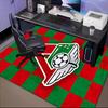 Green And Red Soccer Emblem Printed Office Carpet Chair Cushion  Entryway Rug, Rugs for Living Room, Bedroom Christmas gifts