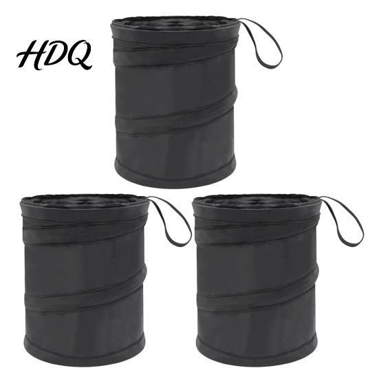 Car Trash Can Foldable Can Collapsible Oxford Cloth Garbage Bag with Small for Truck Hanging Strap Portable Storage Bucket Auto RV Camping Interior