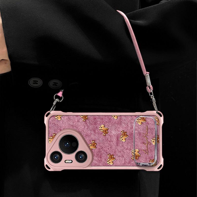 Full screen pony is suitable for Huawei P80 mobile phone case P70 lanyard P60 bracket P50 personalized P40 anti-drop P30 case