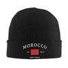 Custom Morocco Flag Skullies Beanies Caps Unisex Winter Warm Knit Hat Adult Moroccan Pride Patriotic Bonnet Hats Outdoor Ski Cap