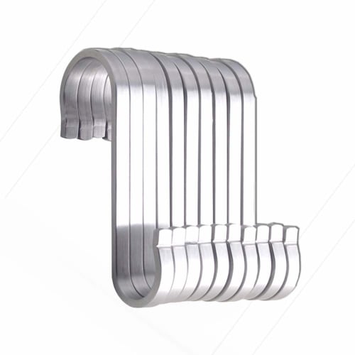 S-shaped hooks, S-shaped hooks, general-purpose hooks, rust-resistant, stainless steel, non-slip, hanging hooks, glossy surface, suitable for closets,