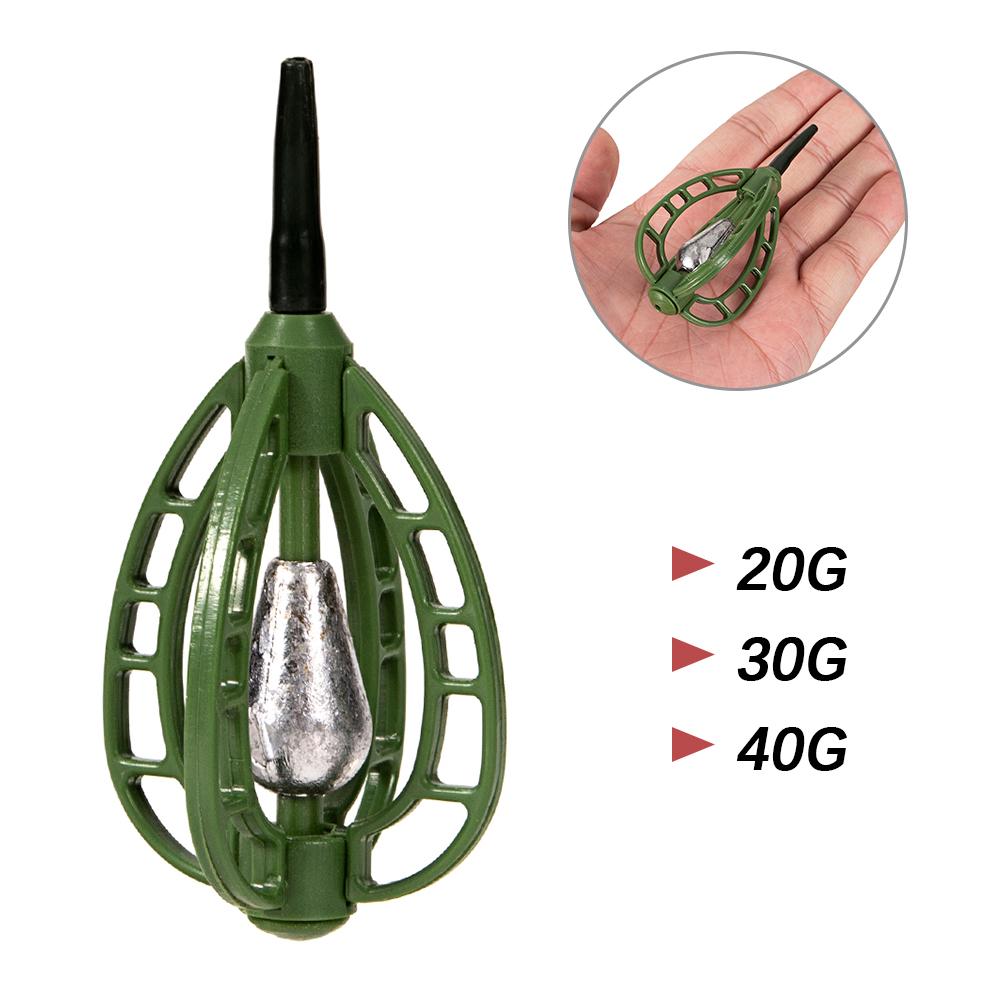 ABS Fishing Sinker Carp Fishing Feeder Fishing Bait Cage Fishing Lure Case Fishing Accessories