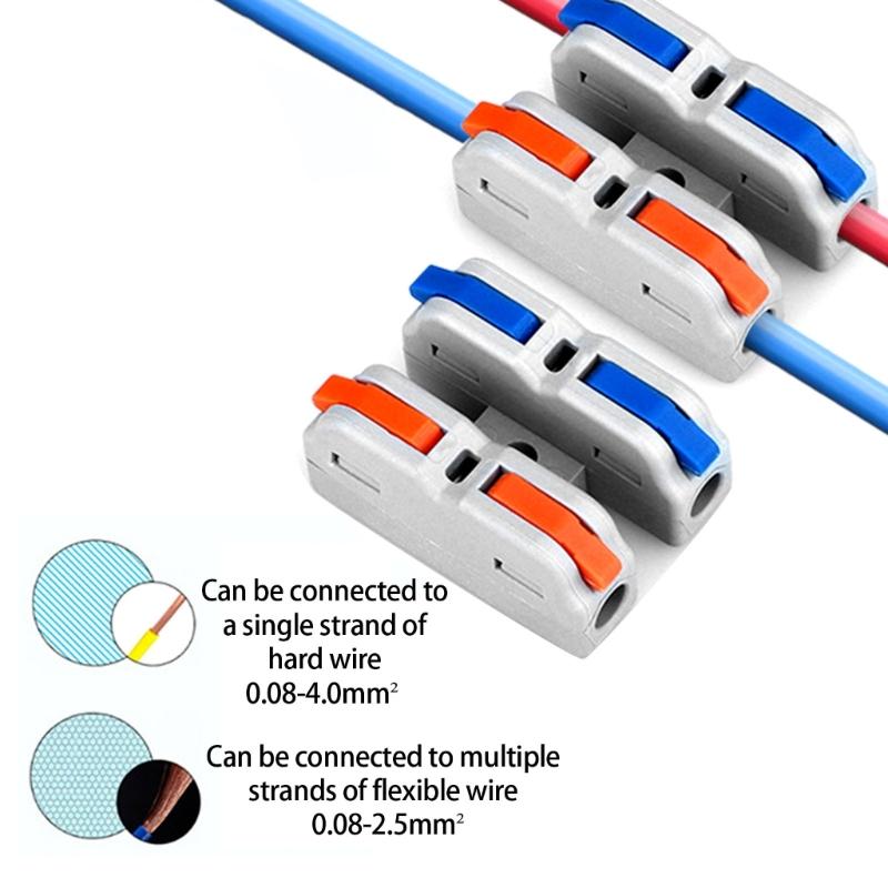 10Pieces Practical 2 Poles Cable Connectors for Efficient 12V Wiring Solution In Car and Trucks Easy Installion Designs