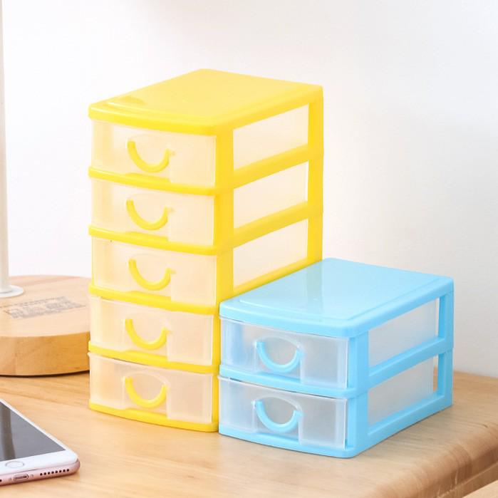 Four-Layer Desktop Organizer Storage Box with Drawer System