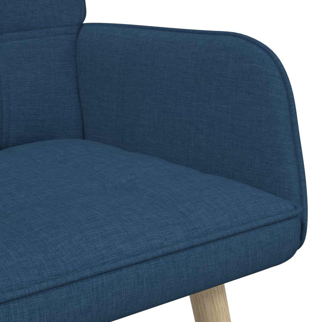 2 Seater Sofa Blue 115 x 61 x 87 cm Fabric