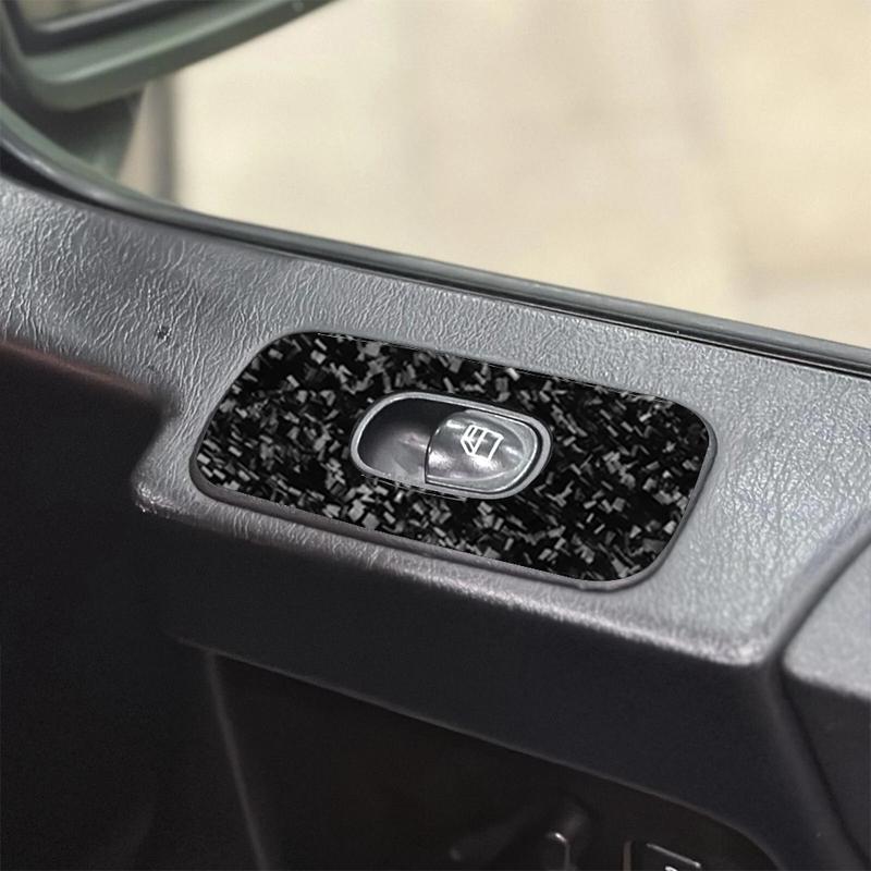 For Mercedes-Benz G-Class W463 2004-2012 Forged Carbon Fiber Door Window Switch Control Panel Cover Trim Car Accessories Sticker