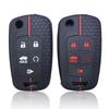 Chevrolet-Silikon-Schutzhülle für Autoschlüssel – länderübergreifend kompatibel, faltbares Design, 5 Tasten.