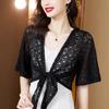 WTEMPO Women's Casual Solid Color Lace Sunscreen Shawls Coats Spring Summer Casual Versatile Thin Breathable Cardigans