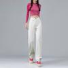 Versatile spring and autumn new dirty pink wide-leg jeans women's high waist and thin loose drape straight floor pants