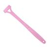 Rückenhaar-Trimmer Manuelles Rasieren Ergonomischer Langer Griff Rückenhaar-Entferner mit 8 Trimmerköpfen für Männer Rosa