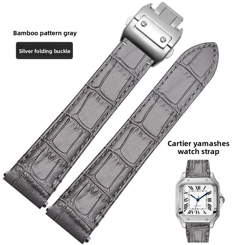 Cinturino per orologio in pelle di mucca di alta qualità Per Cartier Santos WSSA0010 WSSA0018 uomo donna Rilascio rapido Braccialetto in vera pelle 19mm 21mm