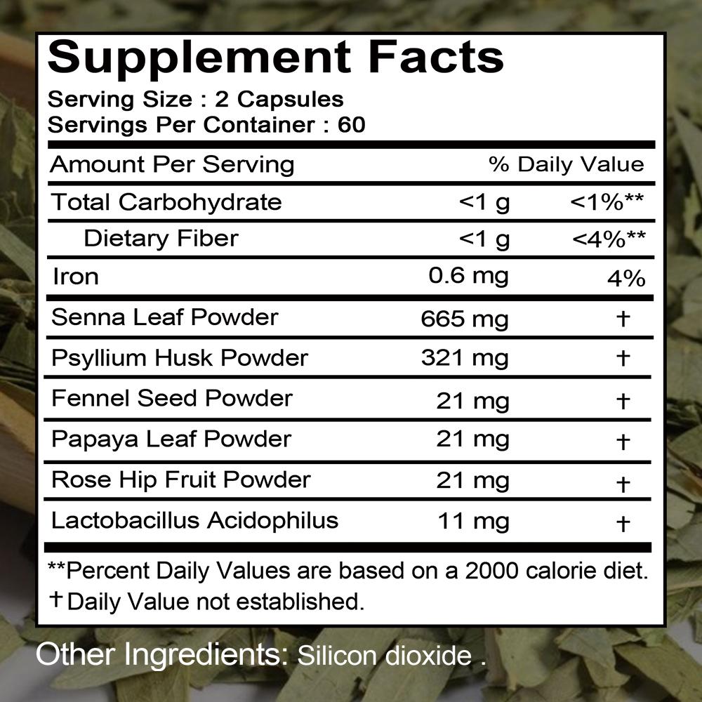 Colon Detox Dietary Supplement, 120 Capsules 60‑Day Supply