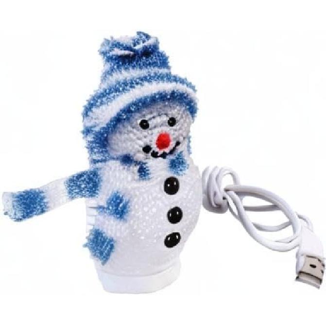 Uonlytech Christmas Snowman Night Ligh, LED Light USB Night Light Mini Glowing Snowman Desktop Ornaments for Home Bedroom Christmas