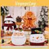 Charming Red And Black Checkered Santa Claus Cookie Box For Merry Christmas