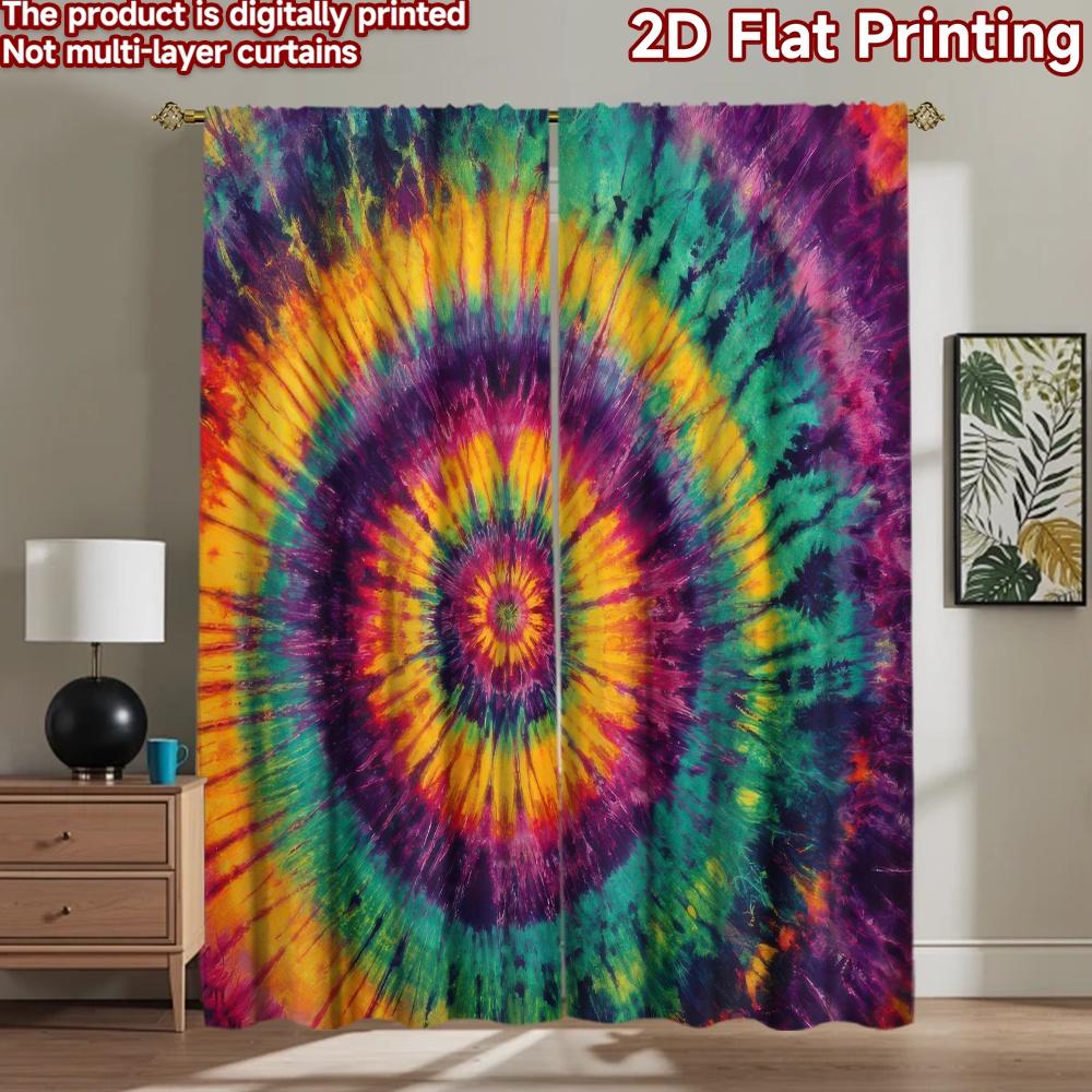 2D flat Photography Backdrop Tapestry Colorful Spiral Design 100% Polyester Party & Holiday Decor Perfect for Booth seats 60×150cm