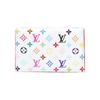 Louis Vuitton x Takashi Murakami Slim Card Holder Multicolor/White Monogram Canvas Women Wallets M27495