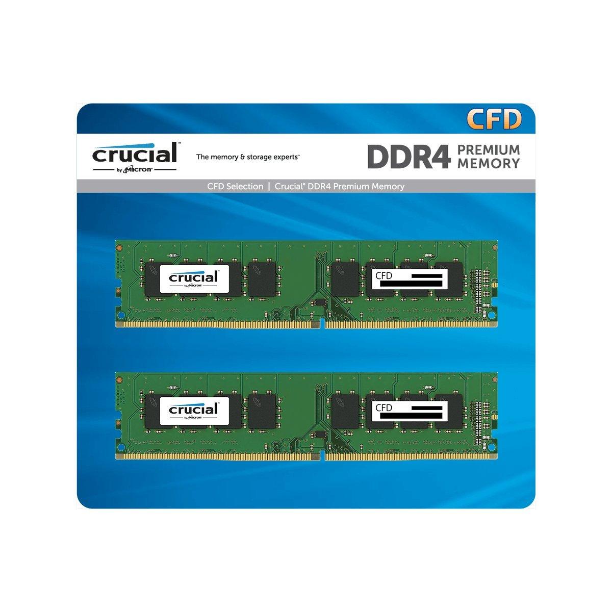 

CFD Sales Desktop PC Memory 16GB x 2 Lifetime Warranty 288pin Crucial by Micron DDR4-2400 (PC4-19200) (32GB) W4U2400CM-16G зелений