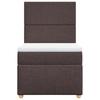 Box Spring Bed with Mattress Dark Brown 90 x 200 cm Fabric
