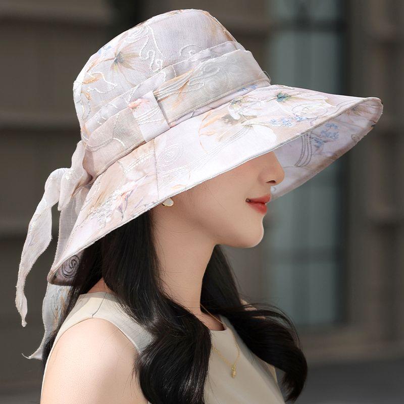 New Hat Ladies Spring Summer Visor Eugen Yarn Bucket Hat Fashion Sun Hat