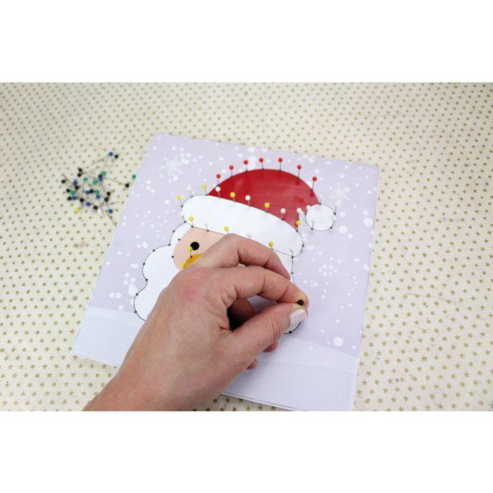 Kit Enfant String Art Tableau de fil tendu Père Noël