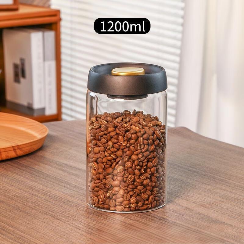 TIRONA High Borosilicate Glass Vacuum Storage Jar